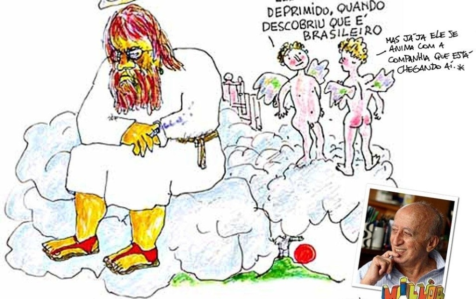 O humorista Danilo Gentili editou uma tira feita pelo próprio Millôr para fazer sua homenagem - Danilo Gentili/Facebook