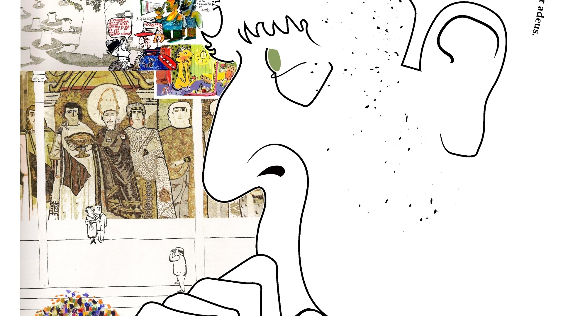 O cartunista Glen Batoca misturou charges e uma das frases famosas do artista - Glen Batoca/UOL