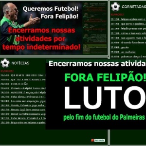 Site faz protesto contra Felipão e pede demissão de treinador que "acabou" com futebol do time - Reprodução
