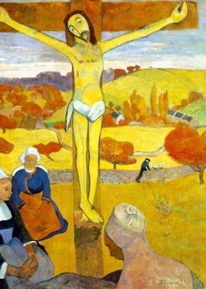 "O Cristo amarelo" (1889), de Paul Gauguin (1848-1903), que deixa de lado a reprodução naturalista da realidade, em prol das cores e dos aspectos simbólicos do quadro, que traz Jesus para a Bretanha do século XIX, onde o artista vivia. A propósito, há quem veja no rosto desse Jesus um auto-retrato de Gauguin