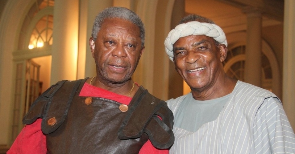Os atores Milton Gonçalves e Antonio Pitanga (4/4/2012) - AgNews