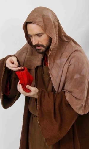 Caco Ciocler caracterizado como Judas no show "A Paixão de Cristo", que acontece em Nova Jerusalém, em Pernambuco - Divulgação