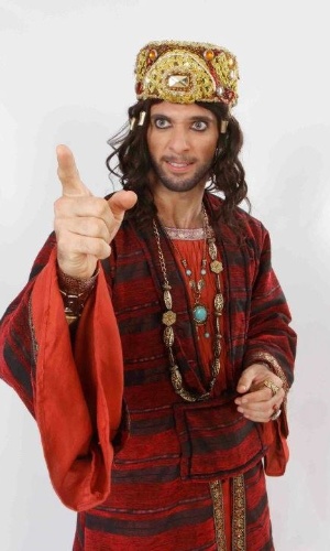 Mouhammed Harfouch no papel do Rei Herodes na "Paixão de Cristo" de Nova Jerusalém, em Pernambuco - Divulgação