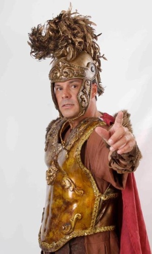 O ator pernambucano Ricardo Neves caracterizado como Pilatos para a "Paixão de Cristo" de Nova Jerusalém, em Pernambuco - Divulgação