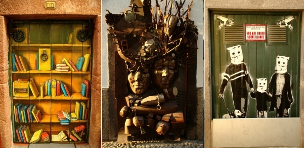 Três fachadas em construções de Funchal após intervenções artísticas  - Eduardo Vessoni/UOL