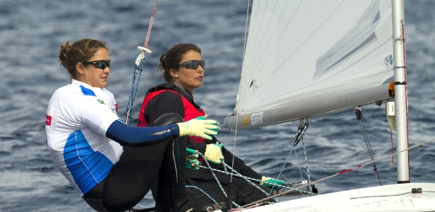 Ana Barbachan e Fernanda Oliveira (à direita) representam o Brasil na classe 470 na Olimpíada