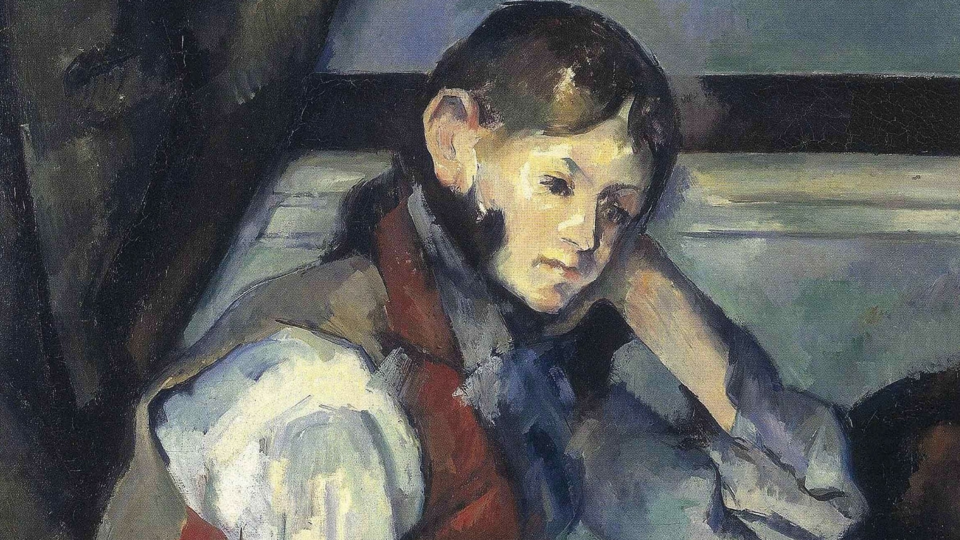 Pintura "O Menino de Colete Vermelho", de Paul Cézanne - EFE