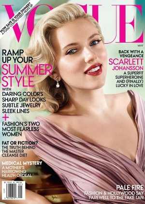 Scarlett Johansson na capa de abril da revista "Vogue" norte-americana (11/4/12)