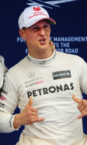 Michael Schumacher comemora dobradinha da Mercedes na China; alemão vai largar em segundo