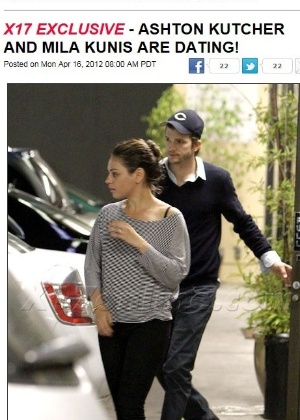 Site publica foto em que Ashton Kutcher e Mila Kunis aparecem juntos (16/4/12)