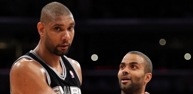 Tim Duncan e Tony Parker, do San Antonio Spurs, vão disputar o All-Star Game - Harry How/Getty Images/AFP