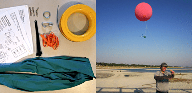Kit de ferramentas ajuda quem tiver interesse em coletar imagens aéreas com pipas e balões - Divulgação