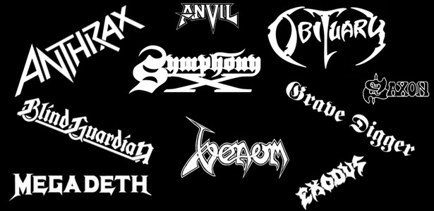 Logos de bandas que se apresentam no festival Metal Open Air, em São Luís - Reprodução