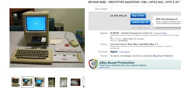 Usuário do eBay anunciou o Macintosh acima dizendo ser um protótipo do produto  - Reprodução 