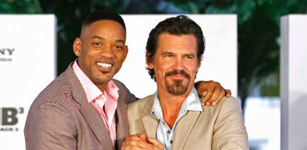 Will Smith e Josh Brolin divulgam o filme "MIB - Homens de Preto III" em Cancún (17/4/12) - AP