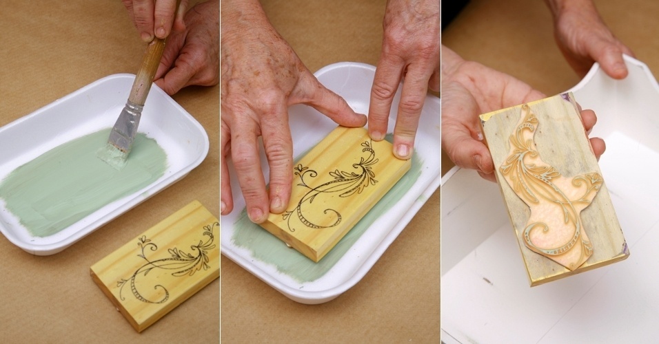 Passo a passo de personalização de bandejas de madeira - Decoração (2012) - Paulo Bau/ UOL