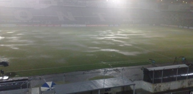 Estádio Moisés Lucarelli sofreu com as chuvas antes de Ponte Preta x São Paulo - Twitter da Rádio CBN