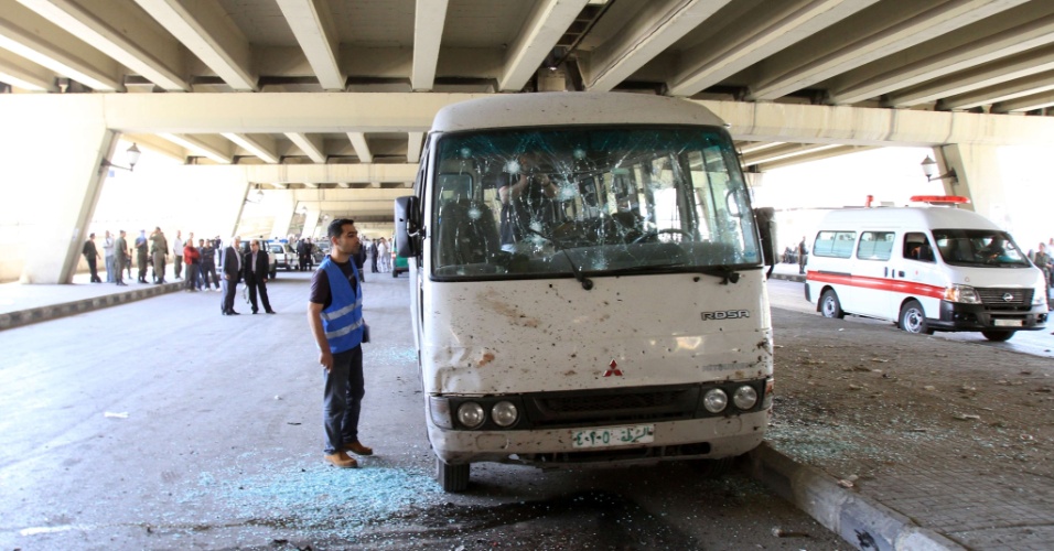 27.abr.2012 - Em outro atentado terrorista nesta sexta-feira em Damasco, ao menos sete pessoas morreram e 20 ficaram feridas