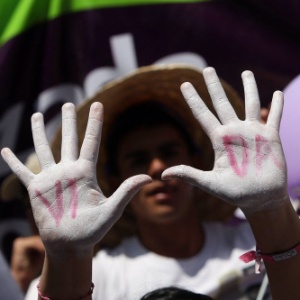 Protesto no México contra a legalização do aborto: grupos religiosos são contra - Alex Cruz/EFE