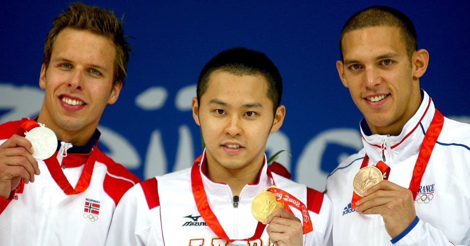 Alexander Dale Oen (e) conquistou a medalha de prata na disputa dos 100 m peito nos Jogos Olímpicos de Pequim-2008