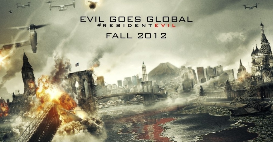 Cartaz de "Resident Evil 5: Retribuição", de Paul W.S. Anderson - Divulgação