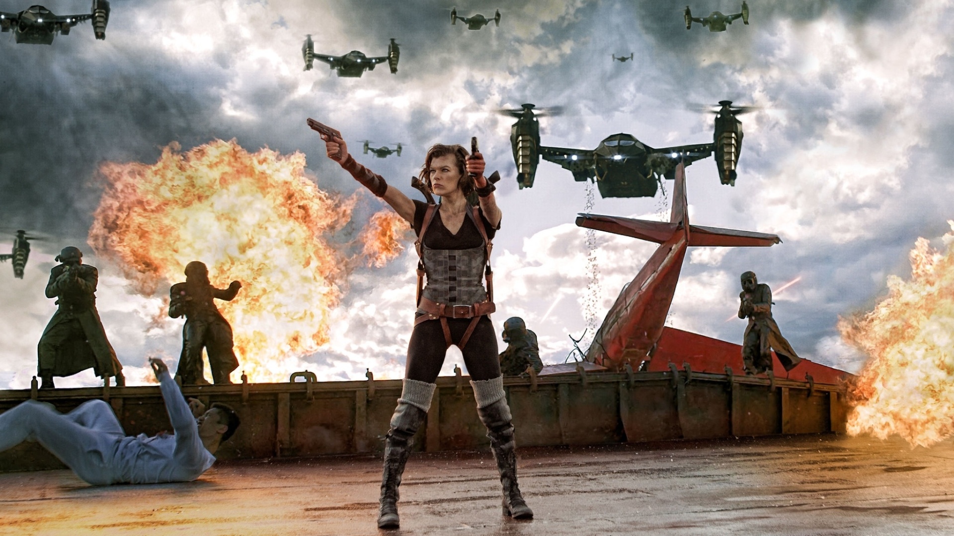 Milla Jovovich em cena de "Resident Evil 5: Retribuição", de Paul W.S. Anderson - Divulgação