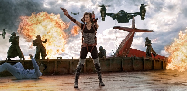 Milla Jovovich em cena de "Resident Evil 5: Retribuição", de Paul W.S. Anderson - Divulgação