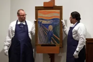 Versão de "O Grito", do pintor norueguês Edvard Munch, foi leiloada por US$ 119,9 milhões na casa Sotheby"s de Nova York (EUA) - Andrew Burton/Reuters
