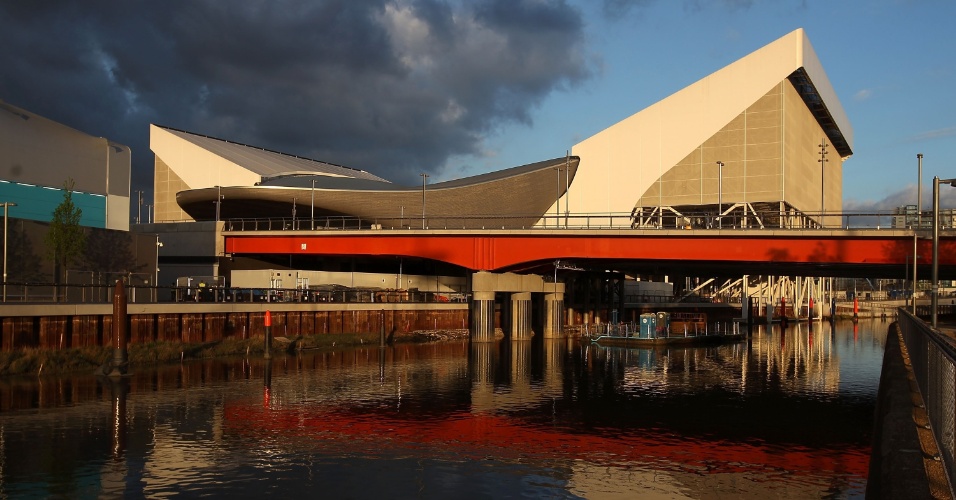 Centro aquático tem uma construção moderna e está pronto para receber os Jogos de Londres