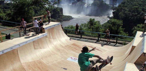 Half pipe em frente às cataratas do Iguaçu será uma das atrações dos X Games em Foz - Prefeitura de Foz do Iguaçu/Divulgação