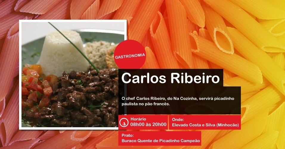O chef Carlos Ribeiro servirá picadinho paulista no pão francês na Virada Cultural, das 8h00 às 20h00, no Minhocão - Divulgação