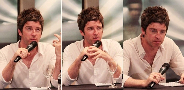 O roqueiro Noel Gallagher fala sobre turnê brasileira durante conversa com jornalistas em São Paulo (2/5/2012) - AgNews