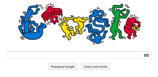 Logo do Google homenageia o pintor Keith Haring - Reprodução/Google