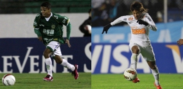 Guarani de Fabinho enfrenta o Santos de Neymar no primeiro jogo da final do Paulista - Arte UOL com fotos de Léo Pinheiro/Folhapress e Juan Karita/AP Photo
