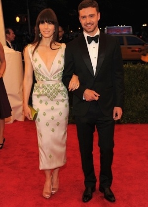 Jessica Biel e Justin Timberlake no baile de gala do MET 2012 (07/05/20120