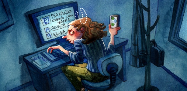 Bisbilhotar redes sociais e pertences do parceiro afundam o relacionamento. Saiba como driblar a traição - Julia Bax/UOL