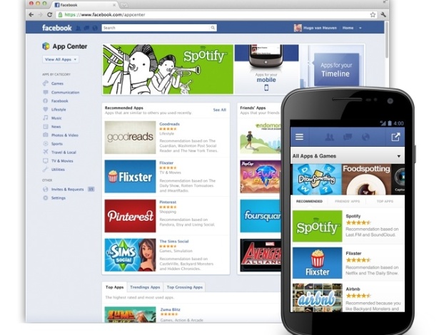 Facebook libera página que mostra como ficará a central de aplicativos da rede social - Reprodução