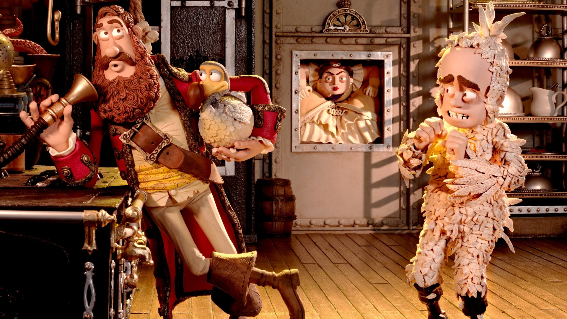 Cena da animação "Piratas Pirados!", de Peter Lord - Divulgação