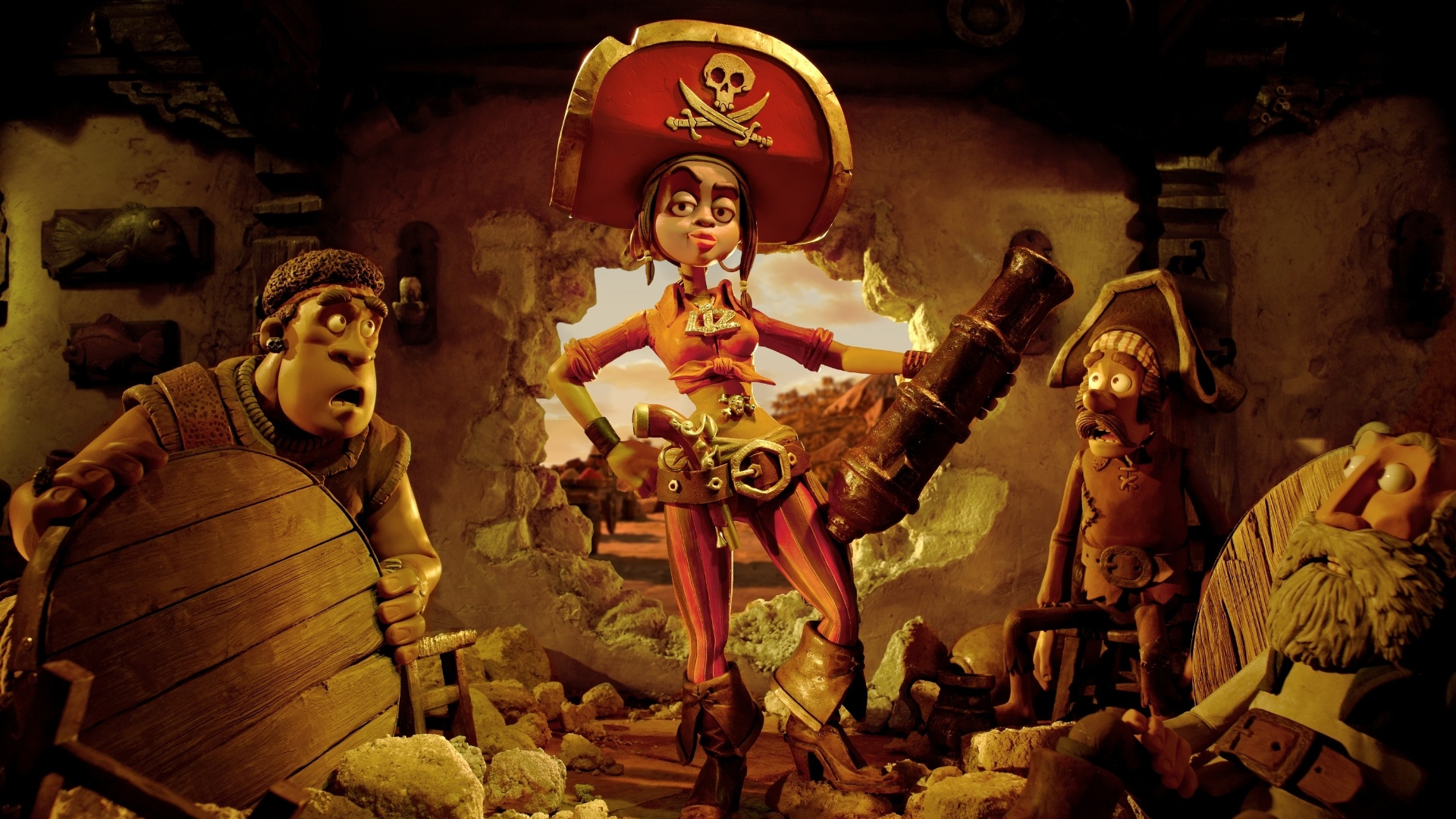 Cena da animação "Piratas Pirados!", de Peter Lord - Divulgação