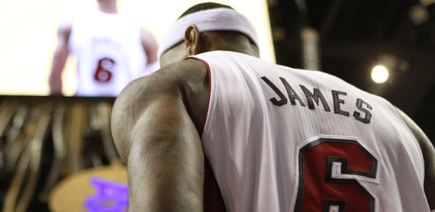 LeBron James foi o destaque do Heat na vitória sobre os Knicks - Marc Serota/Getty Images/AFP