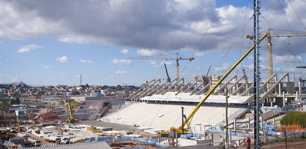 Futuro estádio do Corinthians tem 35% das obras concluídas, segundo a construtora Odebrecht
