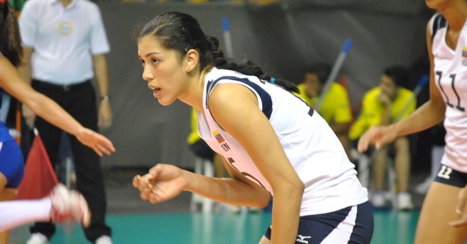 Maria Perez, jogadora da Venezuela, durante a partida contra o Chile