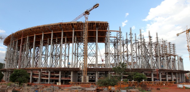 Construção do Estádio Nacional de Brasília é uma das mais adiantadas da Copa de 2014