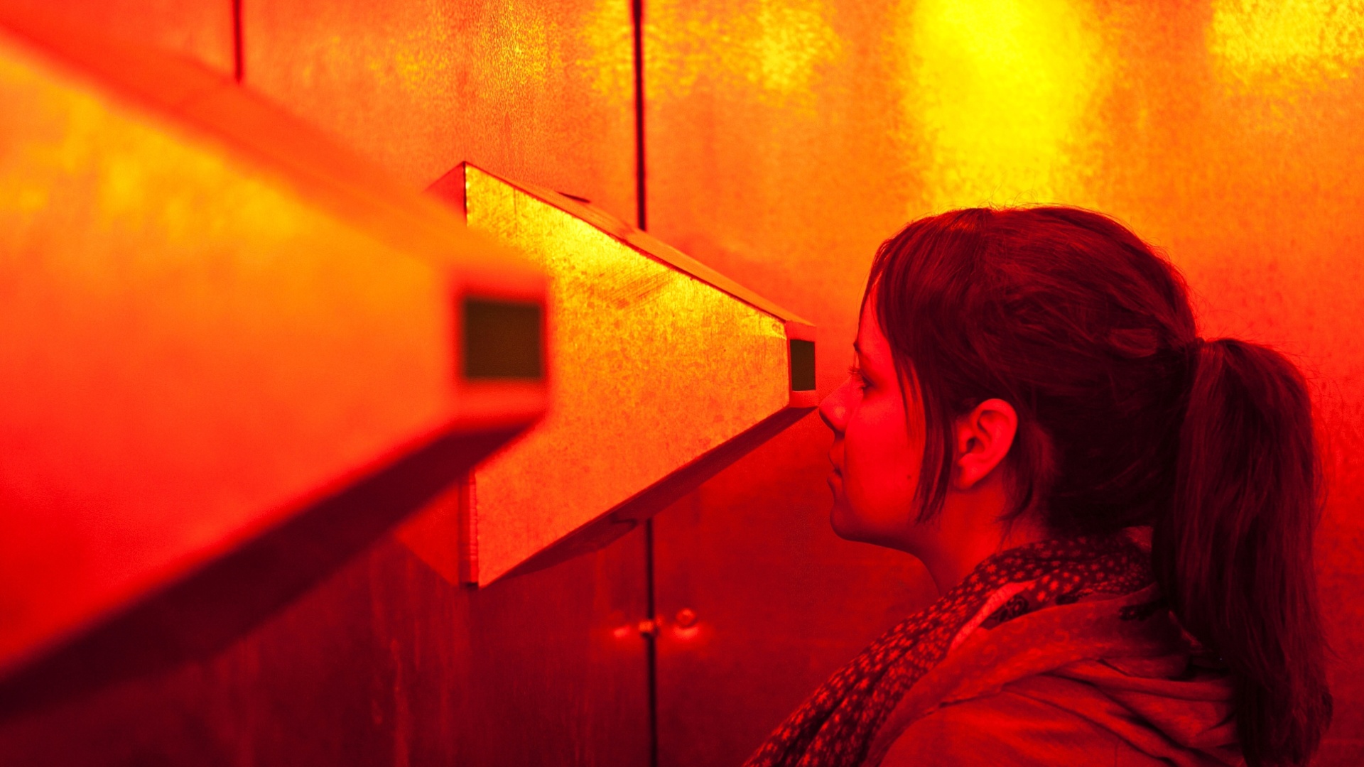 Visitante lê trechos de contos de Jorge Amado em exposição no Museu da Língua Portuguesa, em São Paulo - Lucas Lima/UOL