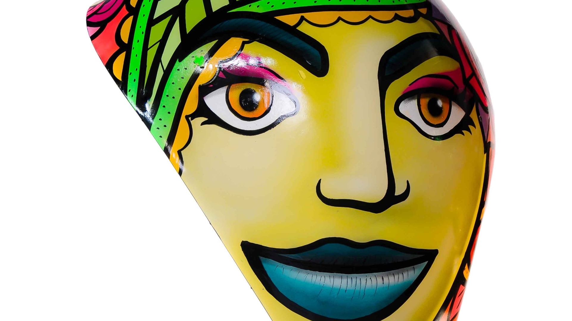 Arte "Flower Girl", de Danilo Roots. Cem telefones públicos ganham obras de artistas e tem como proposta conscientizar a população de sua preservação  - Divulgação