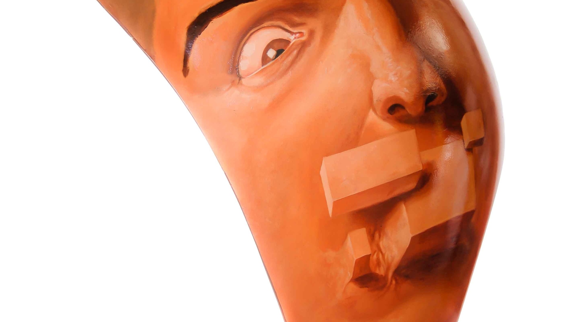 Arte "Sensus", de Bruno Ribeiro Petito. Cem telefones públicos ganham obras de artistas e tem como proposta conscientizar a população de sua preservação  - Divulgação