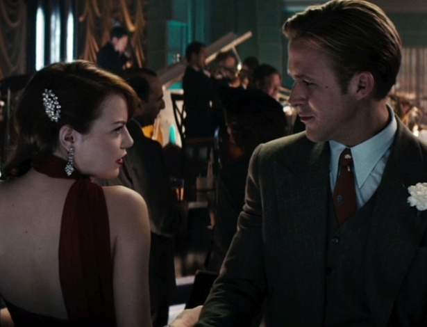 Emma Stone e Ryan Gosling em cena do trailer de "Caça aos Gangsteres" - Reprodução