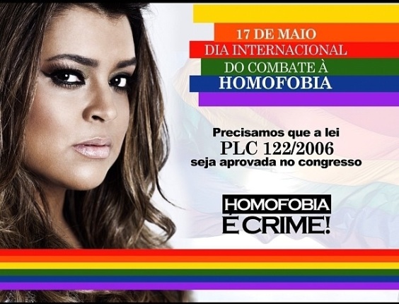 No Twitter, Preta Gil divulga imagem de campanha contra discriminação (17/5/2012)