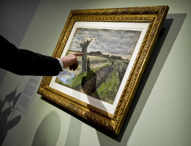 "Pollard Willow", obra de Van Gogh - AFP PHOTO/ ANP/ KOEN AN WEEL
