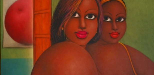 Obra do artista Augustin Kassi, em exposição na Costa do Marfim (maio/12) - BBC